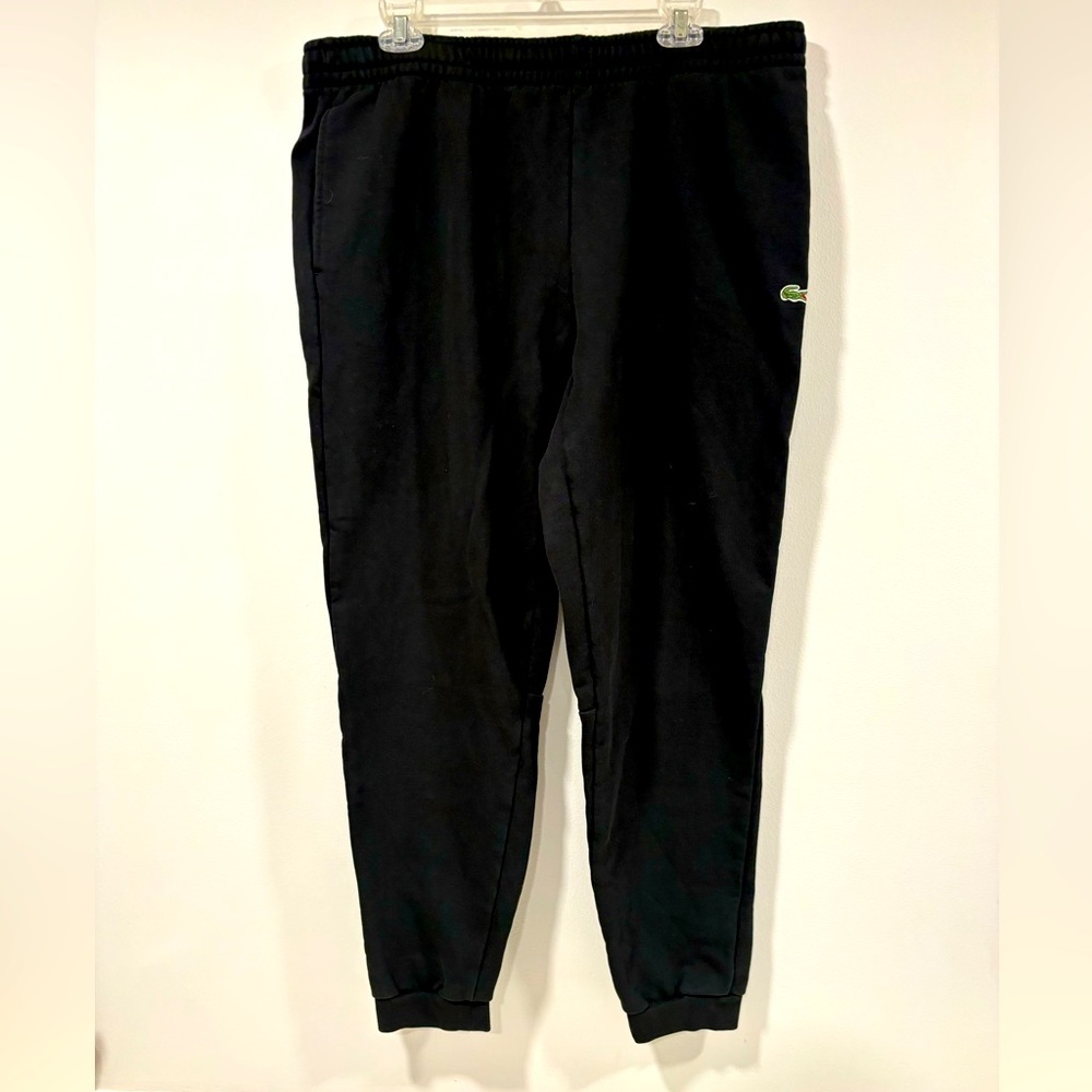 Lacoste Mens Black Taper Sweatpants Joggers  XXL